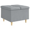 Pouf de rangement avec coussin Gris clair 60 x 60 x 45 cm tissu 625510625510
