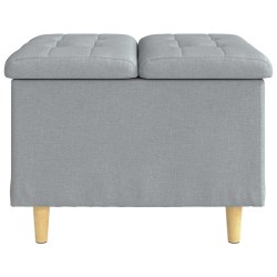 Pouf de rangement avec coussin Gris clair 60 x 60 x 45 cm tissu 625510625510