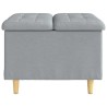 Pouf de rangement avec coussin Gris clair 60 x 60 x 45 cm tissu 625510625510
