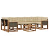Ensemble de canapés d'extérieur 8 pcs Naturel et Beige 625512625512