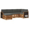 Ensemble de canapé d'angle 5 pcs Naturel et Anthracite 625514625514