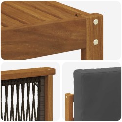 Ensemble de canapé d'angle 5 pcs Naturel et Anthracite 625514625514