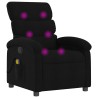 Fauteuil inclinable de massage noir tissu 625515625515