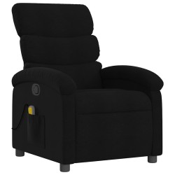 Fauteuil inclinable de massage noir tissu 625515625515