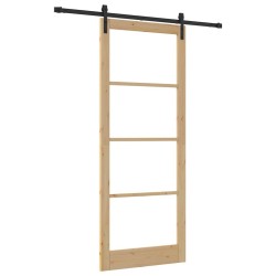 Porte coulissante ORKDAL Naturel et Noir 93 x 232 cm 625522625522