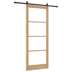 Porte coulissante ORKDAL Naturel et Noir 93 x 232 cm 625522625522