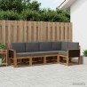 Ensemble de canapés d'extérieur 5 pcs Naturel et Anthracite 625523625523