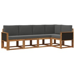 Ensemble de canapés d'extérieur 5 pcs Naturel et Anthracite 625523625523