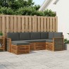 Ensemble de canapé d'angle 5 pcs Naturel et Anthracite 625525625525