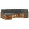 Ensemble de canapé d'angle 5 pcs Naturel et Anthracite 625525625525