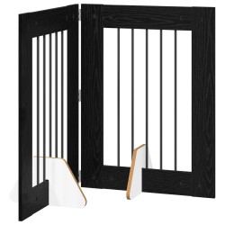 Porte de chien pliable avec supports 2 pcs Chêne noir 120,5 cm 625528625528