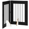 Porte de chien pliable avec supports 2 pcs Chêne noir 120,5 cm 625528625528