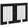Porte de chien pliable avec supports 2 pcs Chêne noir 120,5 cm 625528625528