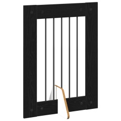 Porte de chien pliable avec supports 2 pcs Chêne noir 120,5 cm 625528625528
