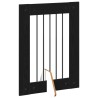 Porte de chien pliable avec supports 2 pcs Chêne noir 120,5 cm 625528625528