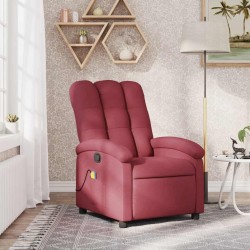 Fauteuil de massage inclinable rouge bordeaux tissu 625538625538