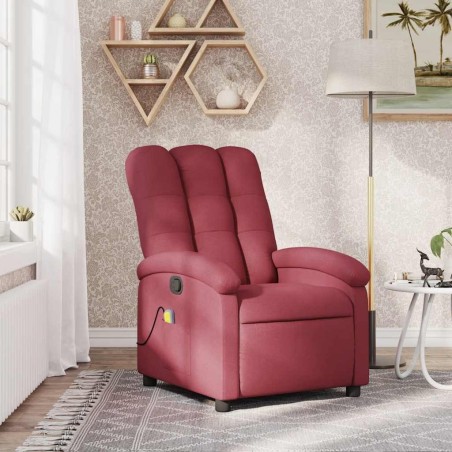 Fauteuil de massage inclinable rouge bordeaux tissu 625538625538