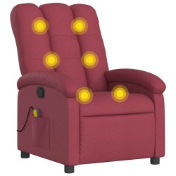 Fauteuil de massage inclinable rouge bordeaux tissu 625538625538