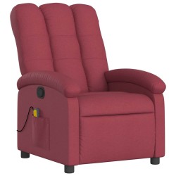 Fauteuil de massage inclinable rouge bordeaux tissu 625538625538