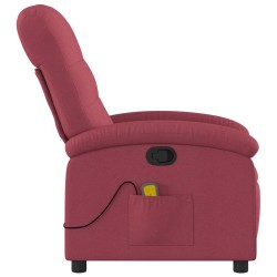 Fauteuil de massage inclinable rouge bordeaux tissu 625538625538