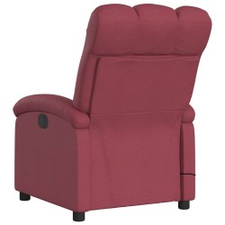 Fauteuil de massage inclinable rouge bordeaux tissu 625538625538
