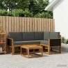 Ensemble de canapés d'extérieur 5 pcs Naturel et Anthracite 625540625540