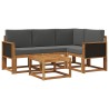 Ensemble de canapés d'extérieur 5 pcs Naturel et Anthracite 625540625540