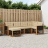 Ensemble de canapés d'extérieur 6 pcs Naturel et Beige 625543625543
