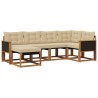 Ensemble de canapés d'extérieur 6 pcs Naturel et Beige 625543625543