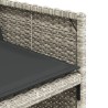 Ensemble à manger de jardin et coussins 9 pcs gris clair rotin 625544625544