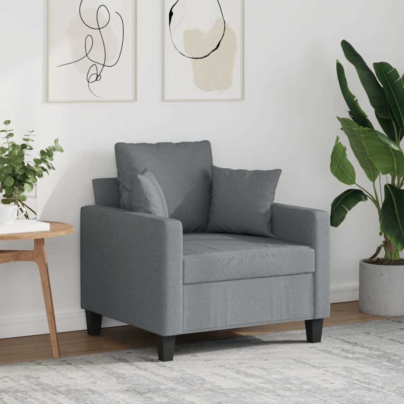 Fauteuil Gris clair 60 cm Tissu 625548625548