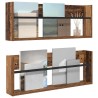 Étagère à magazines 2 pcs Bois ancien 80 x 12 x 30 cm 625549625549