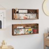 Étagère à magazines 2 pcs Bois ancien 80 x 12 x 30 cm 625549625549