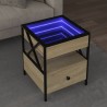 Table basse avec LED Infinity chêne sonoma 40x40x51 cm 625559625559