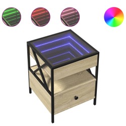 Table basse avec LED Infinity chêne sonoma 40x40x51 cm 625559625559