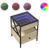 Table basse avec LED Infinity chêne sonoma 40x40x51 cm 625559625559
