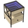 Table basse avec LED Infinity chêne sonoma 40x40x51 cm 625559625559