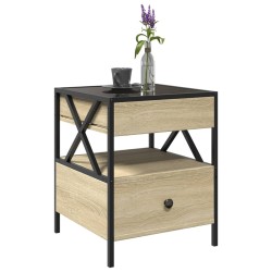 Table basse avec LED Infinity chêne sonoma 40x40x51 cm 625559625559