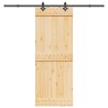 Porte coulissante NARVIK Naturel et noir 80 x 210 cm (213,5 cm) 625560625560
