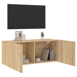 Meuble TV mural chêne sonoma 100x30x41 cm 625563625563