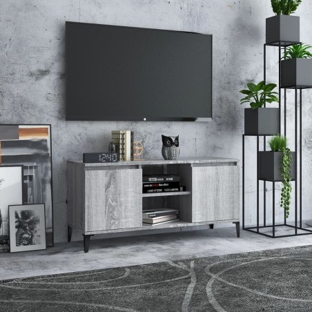 Meuble TV avec pieds en métal Sonoma gris 103,5x35x50 cm 625567625567