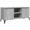 Meuble TV avec pieds en métal Sonoma gris 103,5x35x50 cm 625567625567