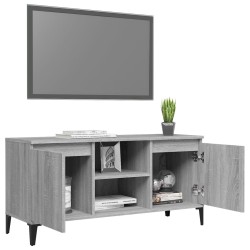 Meuble TV avec pieds en métal Sonoma gris 103,5x35x50 cm 625567625567