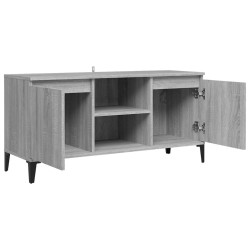 Meuble TV avec pieds en métal Sonoma gris 103,5x35x50 cm 625567625567