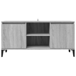 Meuble TV avec pieds en métal Sonoma gris 103,5x35x50 cm 625567625567