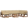 Ensemble de canapés d'extérieur 9 pcs Naturel et Beige 625573625573
