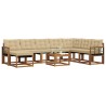 Ensemble de canapés d'extérieur 9 pcs Naturel et Beige 625573625573