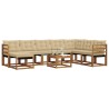 Ensemble de canapés d'extérieur 9 pcs Naturel et Beige 625574625574
