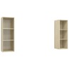 Meubles TV muraux 2 pcs Chêne sonoma Bois d'ingénierie 625576625576