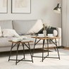 Ensemble de tables d'appoint 2 pcs Bois ancien et noir 625578625578